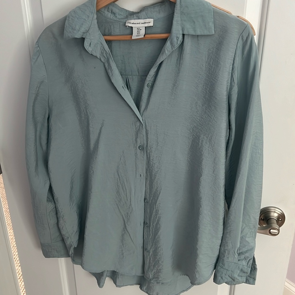 Cupcakes and cashmere silk blouse